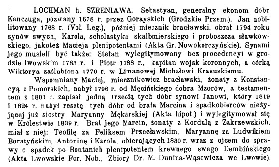 Lochman w Uruski, Rodzina. Herbarz szlachty polskiej. T.9.jpg
