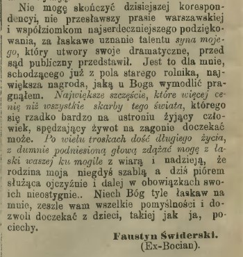Faustyn  Świderski o synu Leopoldzie, Echo, 1881, nr 225.jpg