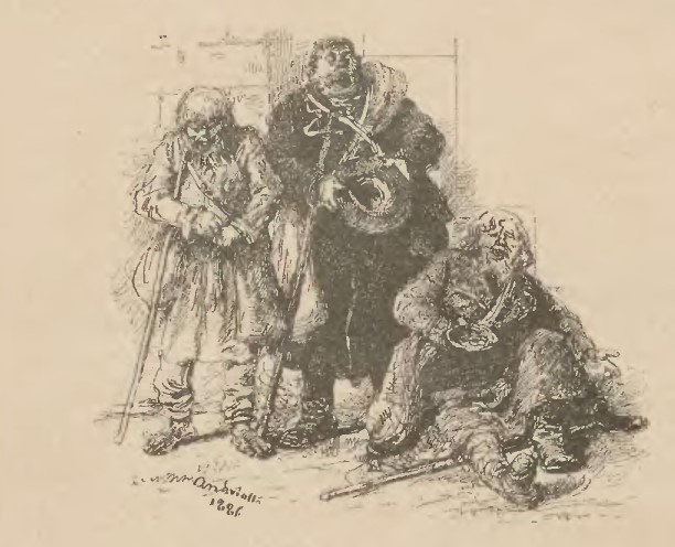 Żebracy jarmarczni, odpust w Sieciechowicach, Kłosy 1155, 1887 r.,.jpg