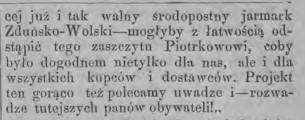 przeniesienie jarmarku z Żarek do Piotrkowa, Tydz. Piotr. 48, 1881 r., cz.3.jpg