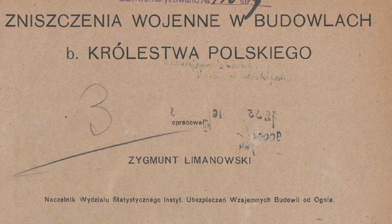 Zniszczenia_wojenne_w_ budowlach_b_Krolestwa_Polskiego, 1918 r., strona tytułowa.jpg
