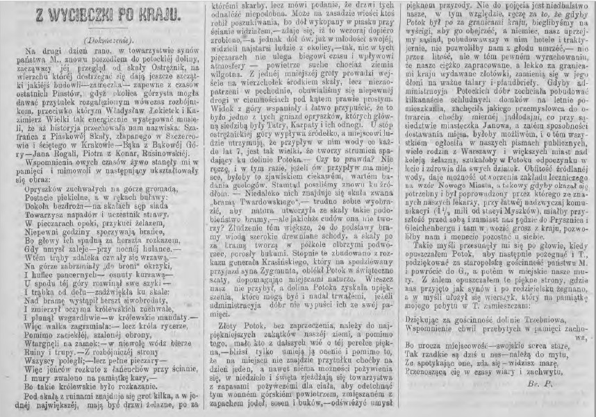 wycieczka do Złotego Potoku, nocleg w Trzebniowie, Tydzień, 28, 1875 r.,cz.3.jpg