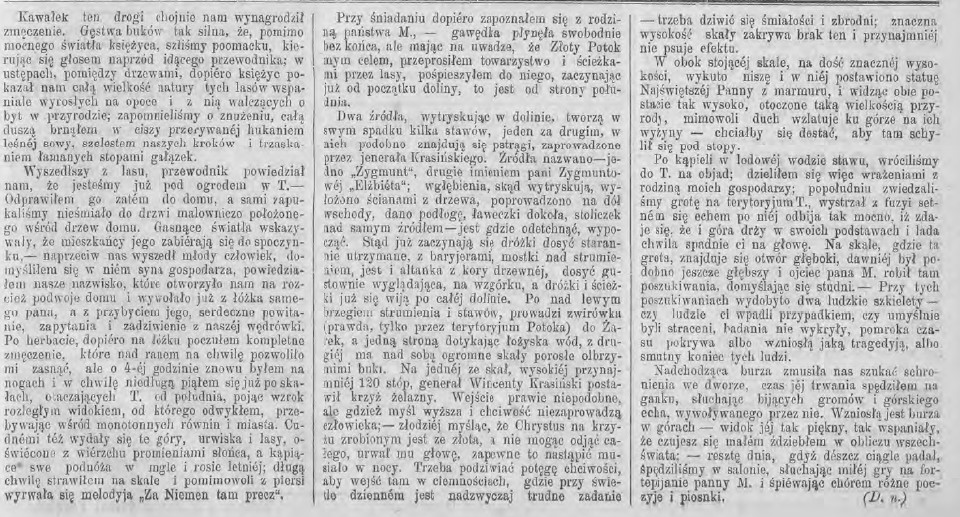 wycieczka do Złotego Potoku, nocleg w Trzebniowie, Tydzień, 27, 1875 r., cz.2.jpg