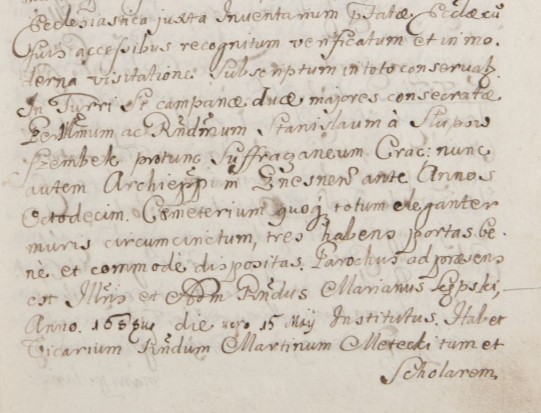 wizytacje parafii dekanatu lelowskiego, Włodowice, 1711 r. cz.9.jpg