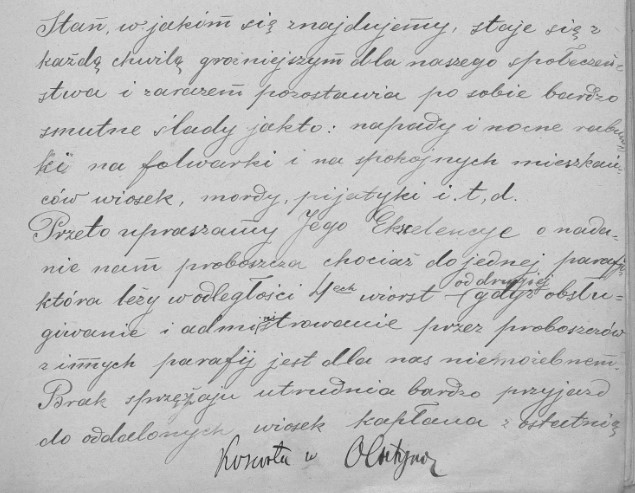 list obywateli gminy Olsztyn do biskupa kieleckiego 1918 r., cz.2.jpg