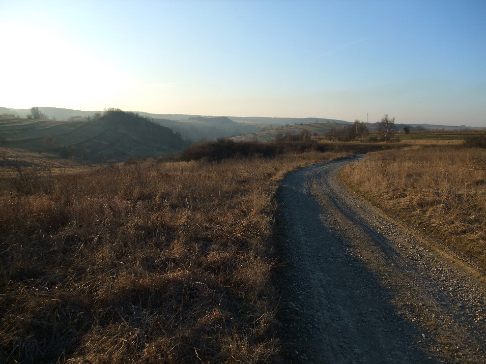 Widok o wczesnowiosennym poranku na grn cz Doliny Racawki