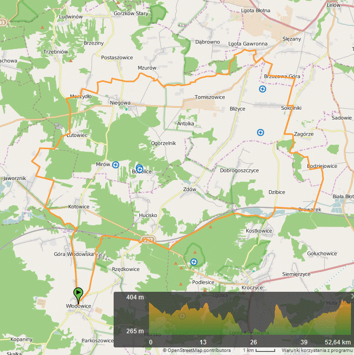 Mapa wycieczki