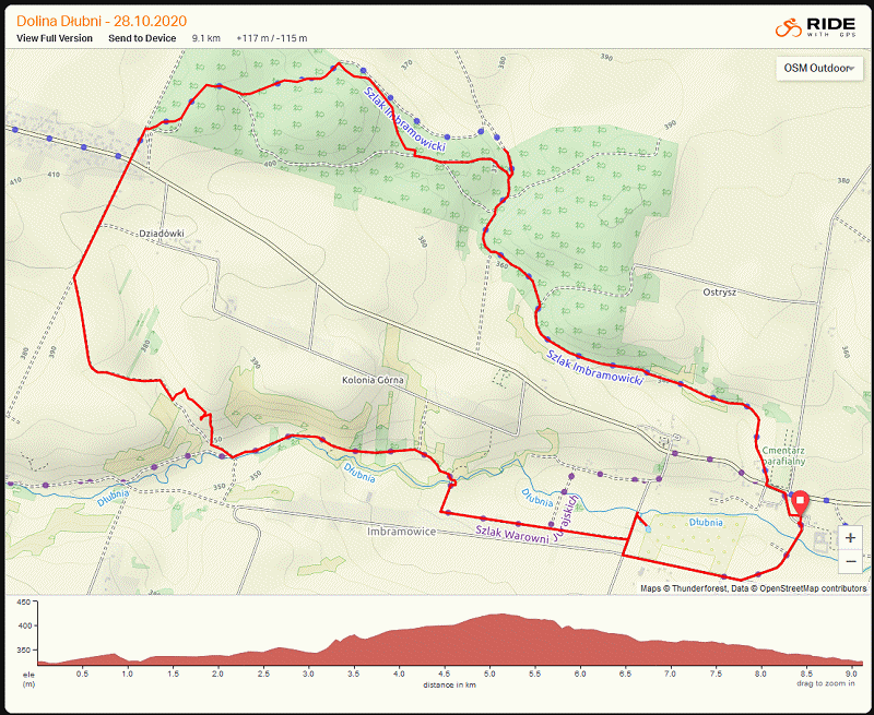 Mapa wycieczki