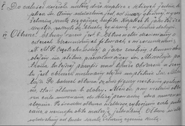 Kaplice i ołtarze, Opis kościoła kromołowskiego...1920 r., cz.1.jpg