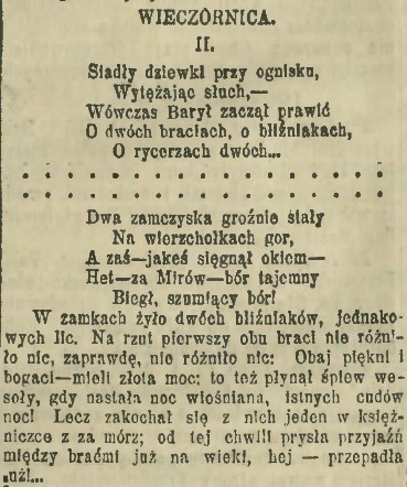 Wieczornica, Kurier Polski 150, 1901 r., cz.2.jpg